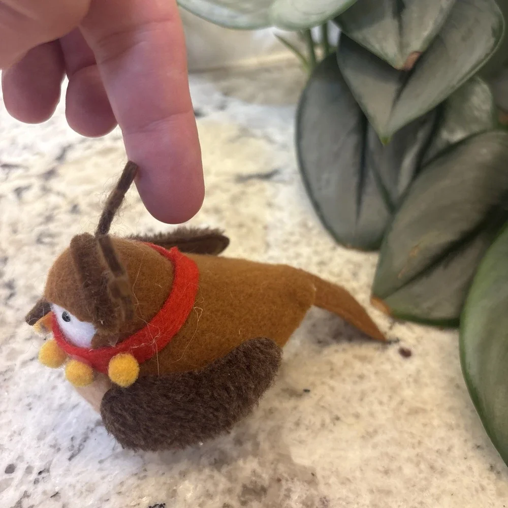 Felt Bird Ornaments Featherly Friends Wondershop Set Of 7 Christmas Tree Santa